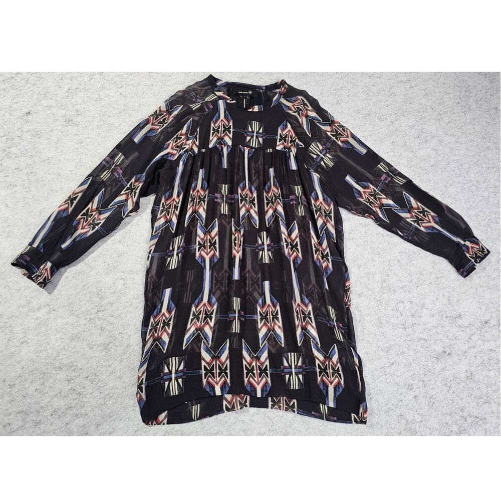 Isabel Marant Dress/ Top 100% Silk Tunic Sheer Navajo Aztec Sz 1 - Picture 7 of 15